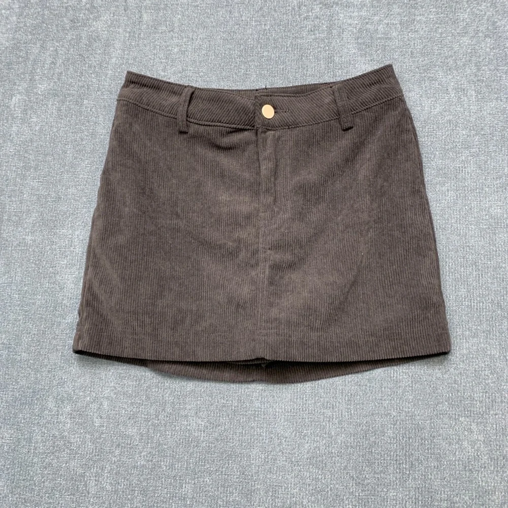 Windsor Stylish Vibe Corduroy Mini Skort Skirt Womens XS Black High-Rise Waist